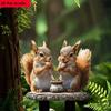 Classic Bohemian Style Squirrel Garden Logo, Animal Themed Outdoor Decoration, Suitable for Gardens, Lawns, Parks, Cemeteries