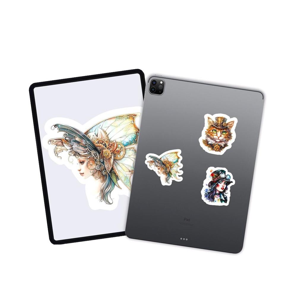 50 Steam Punk Aufkleber Pack Kinder Punk Stil Mechanischer Stil DIY Aufkleber Wasserbecher Aufkleber