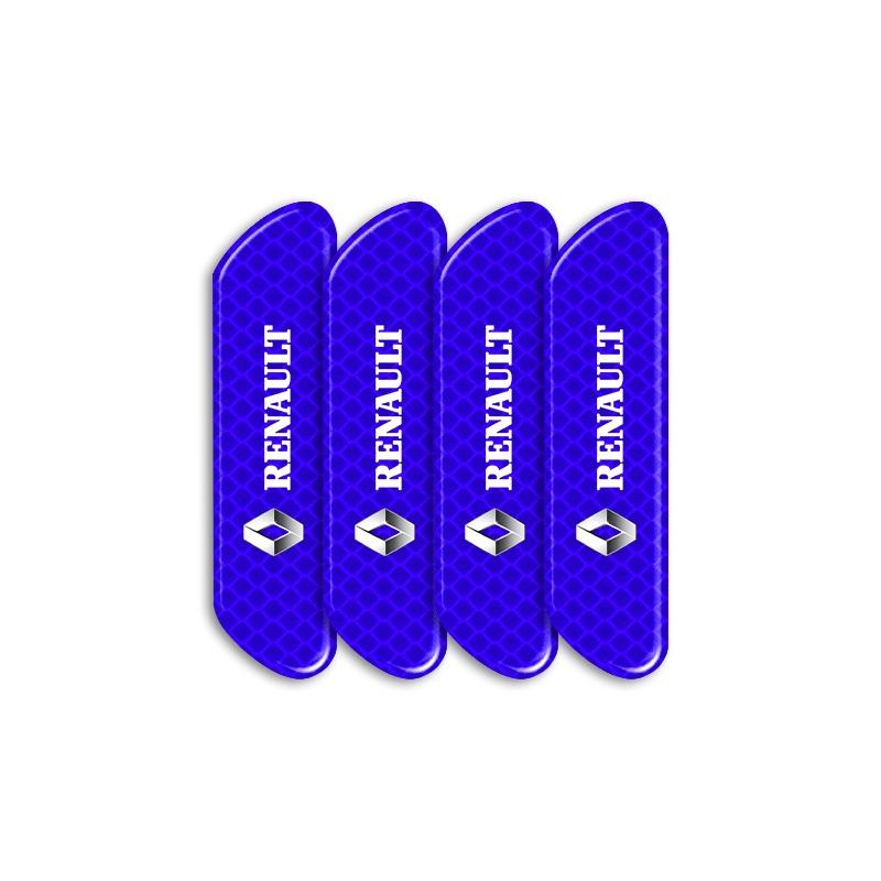 

4 шт./компл. Светоотражающие полосы для автомобиля, предупреждающие наклейки для Renault Dacia Megane 2 3 Duster Logan Clio 4 Scenic 2 Captur, аксессуары Renault синий
