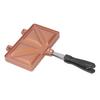 Hot   Maker Aluminum Alloy Hot Dog Toaster Double Sided Frying Pan   Baking Pan