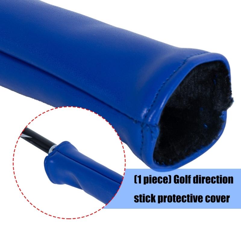 Simple PU Leather Alignment Stick Headcover Golf Alignment Stick Cover Case Holder Golf Club Protector Enduring