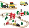 Holzschienen für Spielzeugeisenbahn Magnetisches Set Elektroauto Lokomotive Die-Cast Slot Passend für Alle Holz Biro Eisenbahnschienen für Kinder