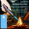 Butangasslighter Oppblåsbar lighter Vindtett fakkellighter, Bærbar kjøkkenlighter, Utendørs campinggrill lite verktøy