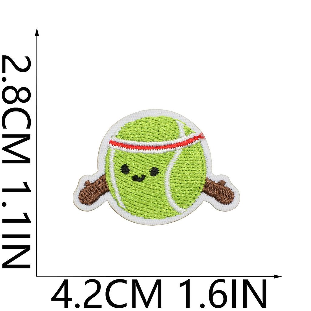 Badminton Racket Embroidery Cloth Sticker Clothes Decoration Volleyball Patch Sticker Sports Children'S Clothes Embellishment Football Embroidery Stam