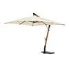 Large Rectangular Wooden Garden Umbrella Capua 400x300 Bizzotto Cream Aluminum