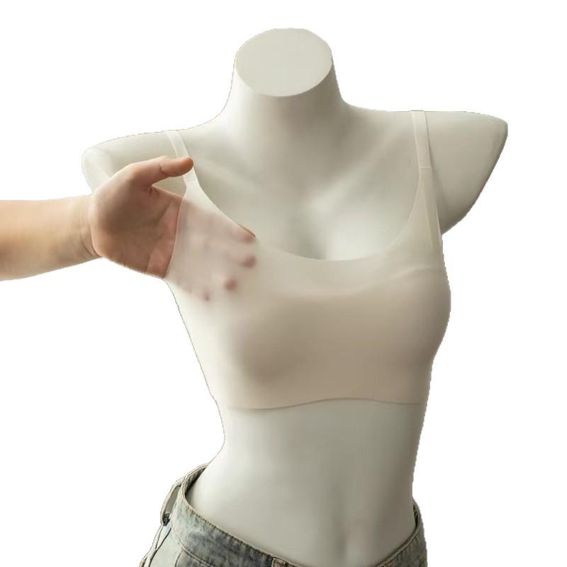 tube top, big chest, small lady, comfortable and breathable, ultra-thin, no steel ring, double breasts, anti-sagging text