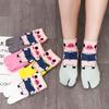 Students Cotton Split Toe Female Flip-flops Socks Low Tube Socks Geta Socks Pig Socks Two Toe Socks