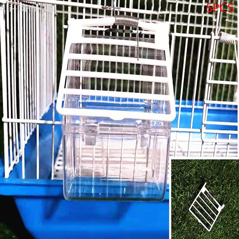 Bird Cage Fittings: 5pcs Plastic Door Accessories with Spring Wires for Cage Replacement