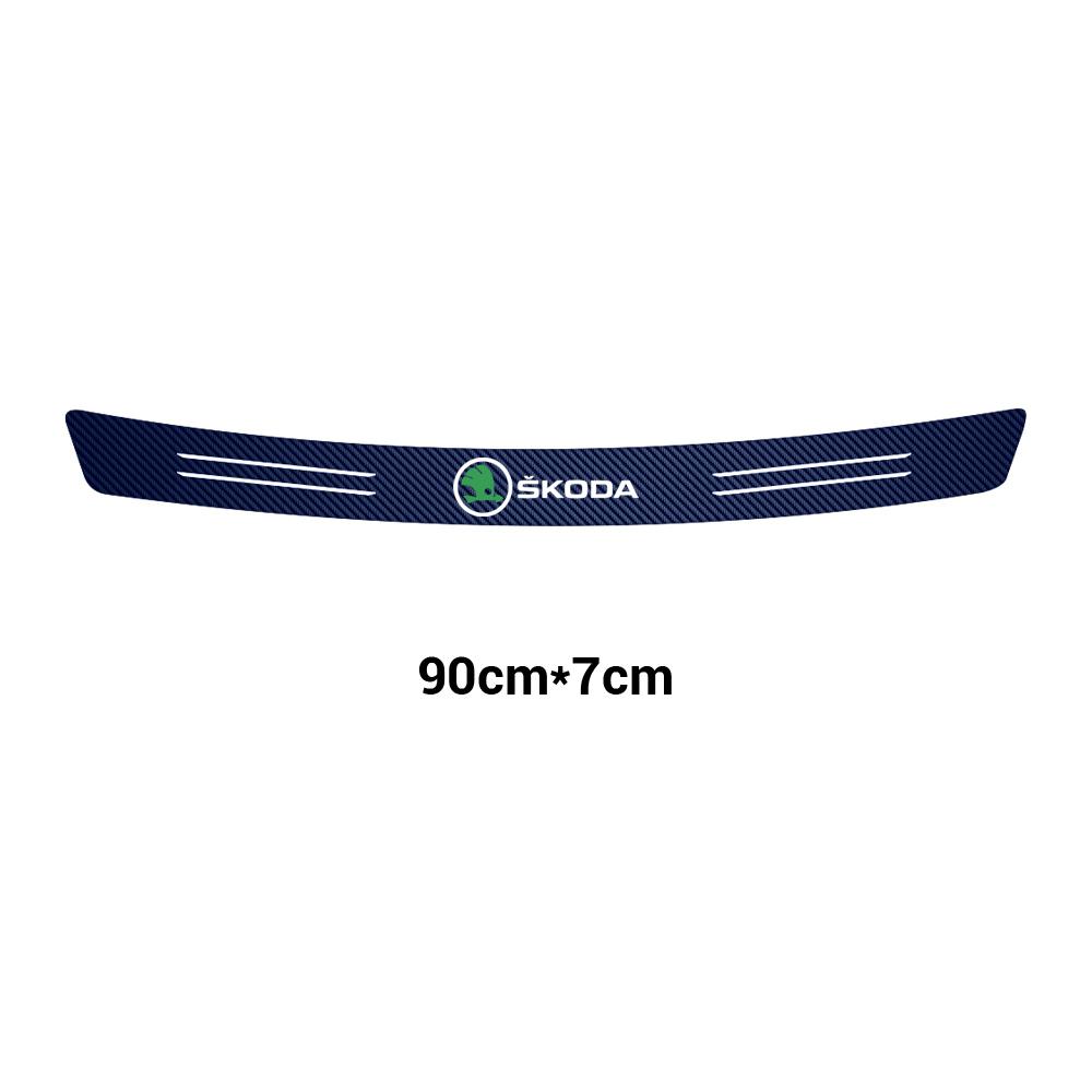 1Pcs Car-Styling Carbon Fiber Door Sills Protector Decoration stickers For Skoda Fabia Superb Rapid Karoq Kodiaq Yeti Octavia