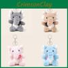 Scarf Posture Sitting Baby Elephant Cartoon Plush Keychain Pendant For Gift Kids