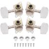 Alomejor Ukulele Tuning Peg 2L + 2R Ukulele Tuning Peg Machine Head with Mouting Screws for Classical Ukulele