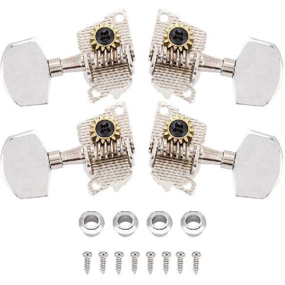 Alomejor Ukulele Tuning Peg 2L + 2R Ukulele Tuning Peg Machine Head with Mouting Screws for Classical Ukulele