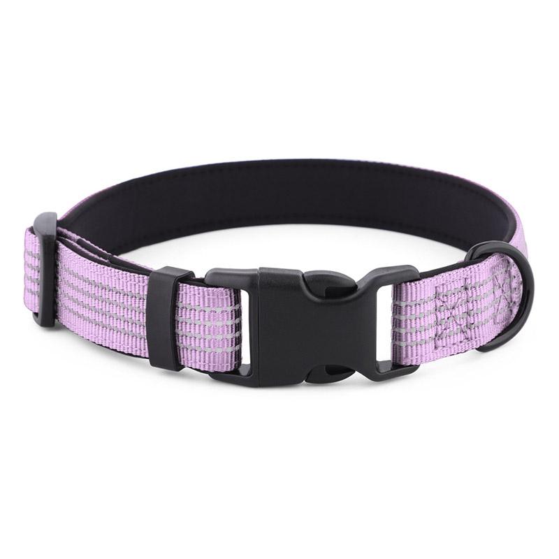 Reflective Widened Dog Collar for Medium Large Dogs Durable Lightweight Adjustable Soft Padded Pet Collars for Samoyed Labrador