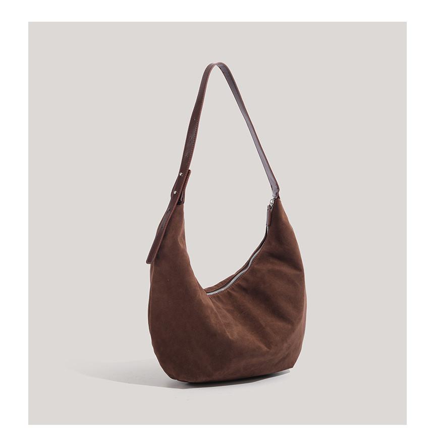 IELGY Frosted Classic All-Match Dumpling Bag Large-Capacity One-Shoulder Canva