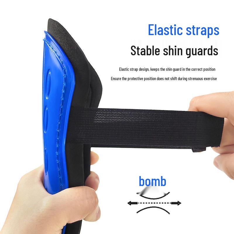 Thickened Anti-Collision Shin Guards for Adults and Kids - Football Training Calf Protectors with Bandage Insert