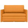 Sofa Bed 110 Cm Dark Yellow Fabric