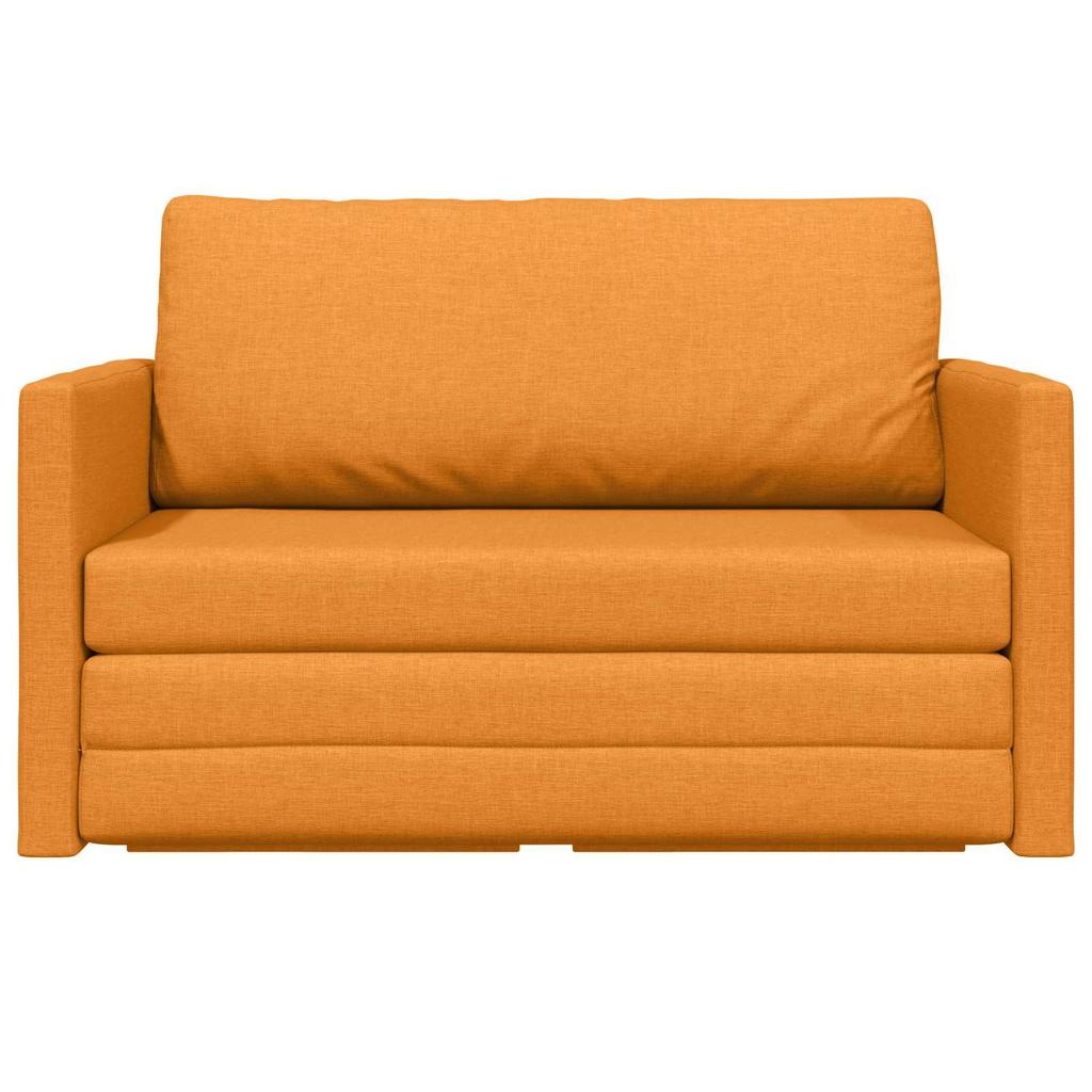 Sofa Bed 110 Cm Dark Yellow Fabric