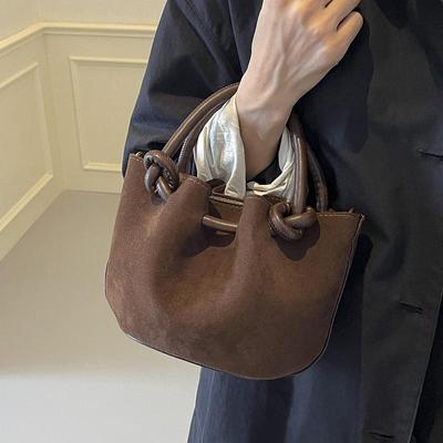 Jednoduché dámske semišové PU kožené tašky cez rameno Nová móda Luxusné značkové tašky pre ženy Jednofarebné Dámske kabelky Crossbody