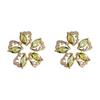 Elegant Vintage-Inspired Green Zirconia Stud Earrings Collection