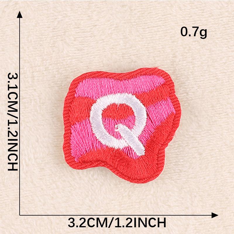 Duoku English Alphabet Cloth Sticker Computer Embroidery Label Small Patch Clothing Textile Accessories Embroidery Sticker