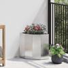 Corner Planter Silver 30 X 30 X 35 Cm Stainless Steel