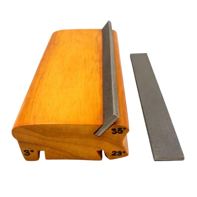 Professional 3/23/35 Degree Guitar Fret File Wood Texture for Wood Fingerboards Guitar Bass Ukulele Maintenance