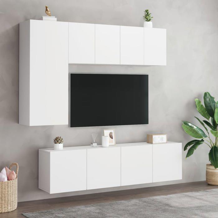 VidaXL Wall-mounted TV Cabinets 2 Pcs White 60x30x41 Cm 836939