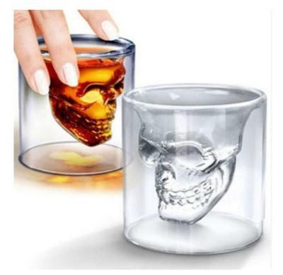 Verre à double paroi tête de mort 25ml
