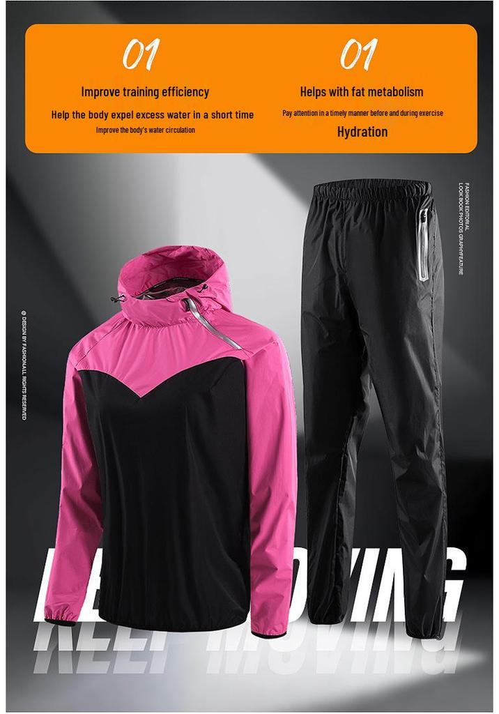 25-Piece Sweat-Inducing Athletic Wear Set: Men's and Women's Training Outfits, Couple's Two-Piece Body-Sculpting Gear