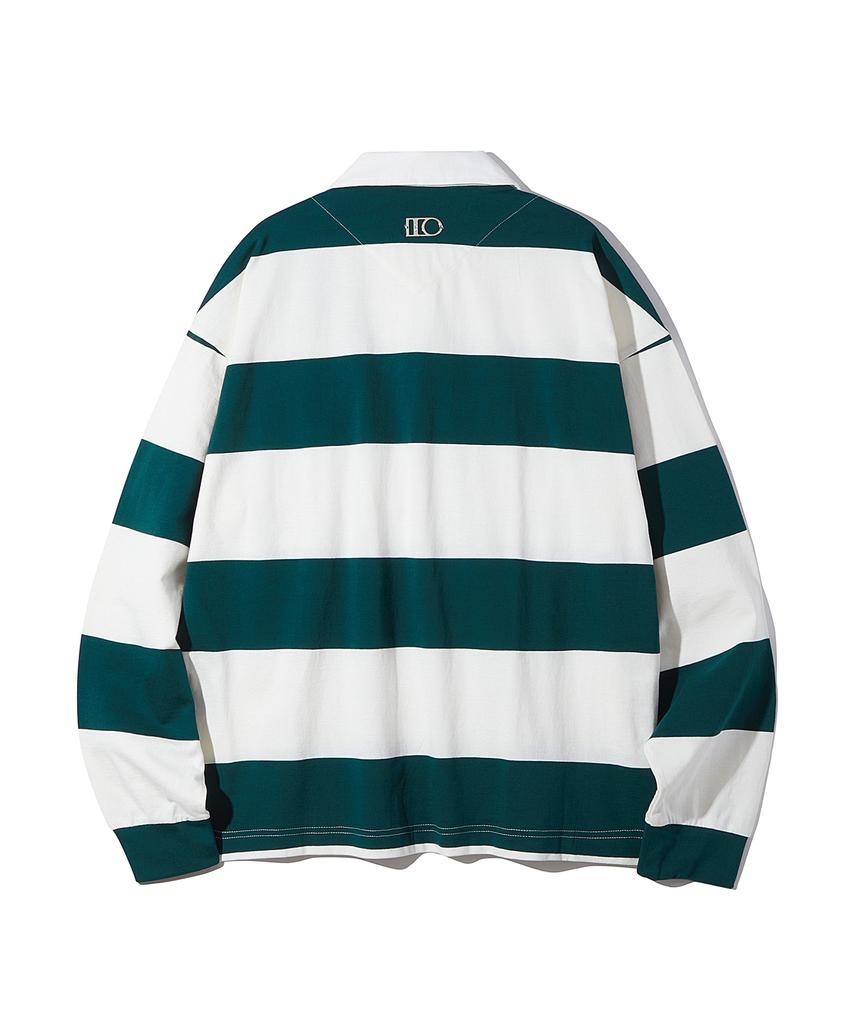 Polo da Rugby a Strisce DTHIRTYONE League (Verde scuro)