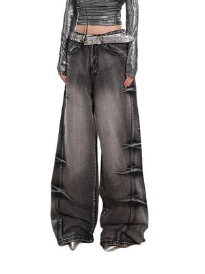 Pantalones vaqueros holgados de mujer estilo Harajuku, pantalones vaqueros anchos estilo japonés Y2k de los años 2000, ropa vintage de gran tamaño y de mala calidad 2024
