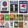 Mobil 1 Racing Motor Oil Vintage Plaque Tin Sign Rocket Metal Sign Wall Decor For Garage Car Shop Plate Race Fuel Poster YK065