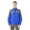 2Pcs/Set Welding Work Clothes Stand Collar Long Sleeve Zipper Closure Jacket Long Pants Set Reflective Strips Tear-Resistant Workwear