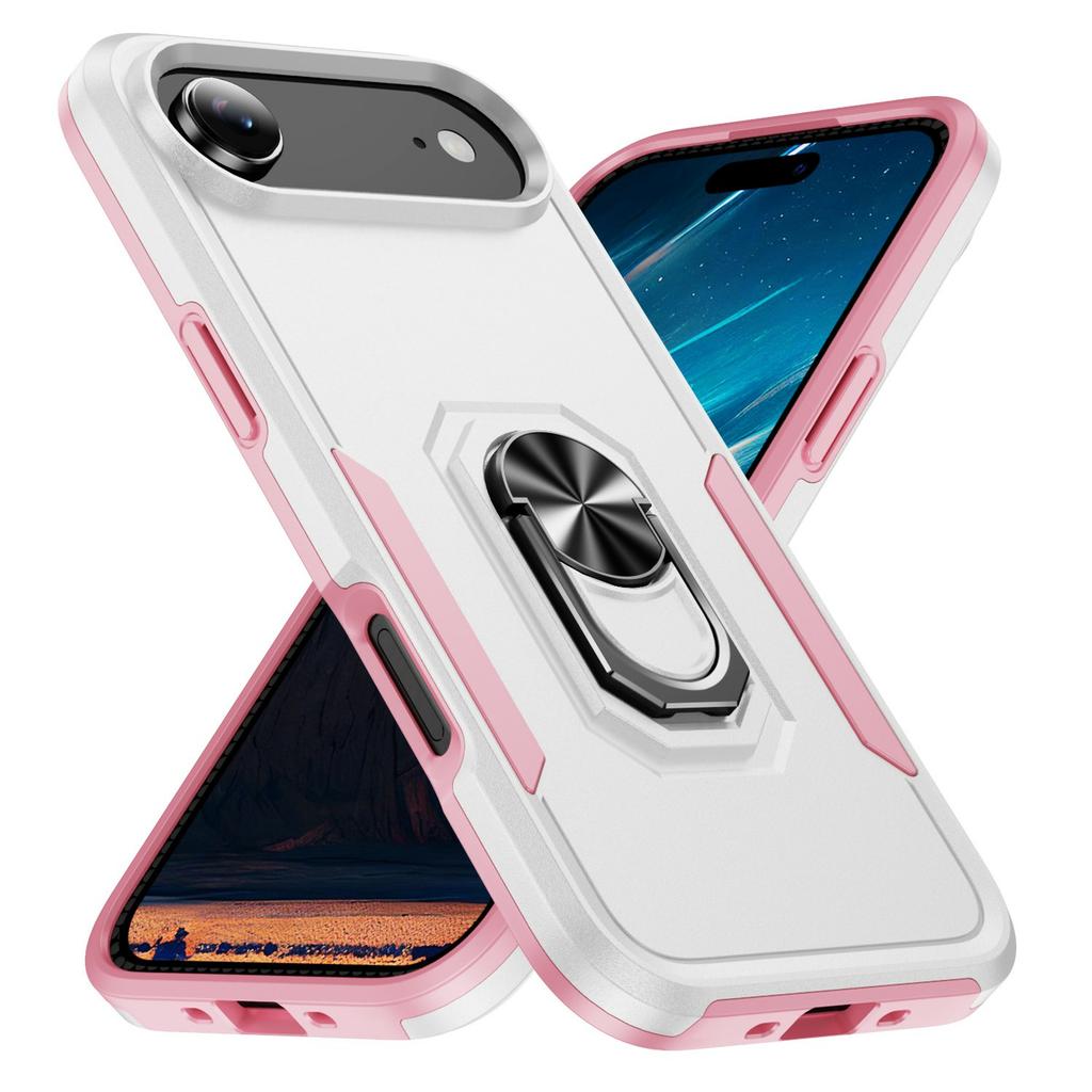 For iPhone Air Case Military Grade Ring Kickstand PC + TPU Phone Cover