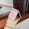 3D Bow For Samsung Galaxy Z Flip 5 6 7 5G Bracele Case Hinge Magnetic PC Shell Shockproof Protective Transparent Back Cover