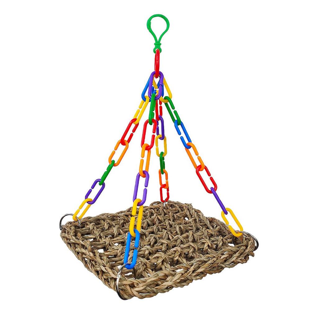Parrot Hammock & Rainbow Chain Perch - Bird Cage Accessories