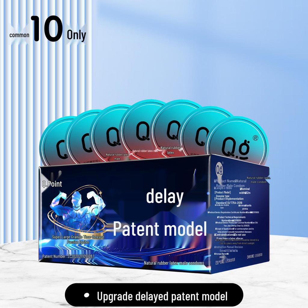 Ultra-Thin Large Particle Clitoral Stimulation Condoms - Long-Lasting Wolf Teeth Design