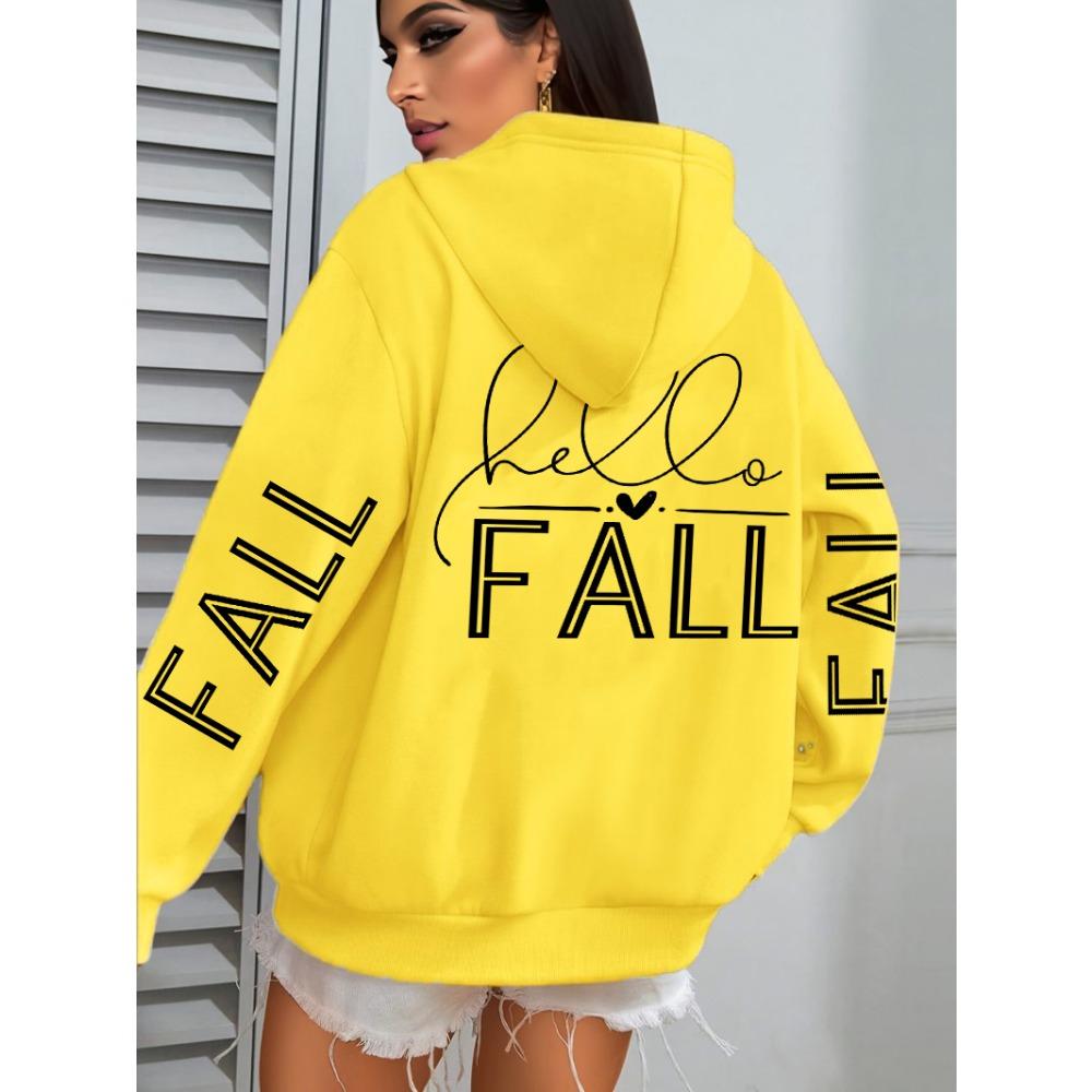 Fall Love Art Word Design Printed Women's Hoodie Hip Hop Clothes Autumn Loose All-match Women's Street Wear