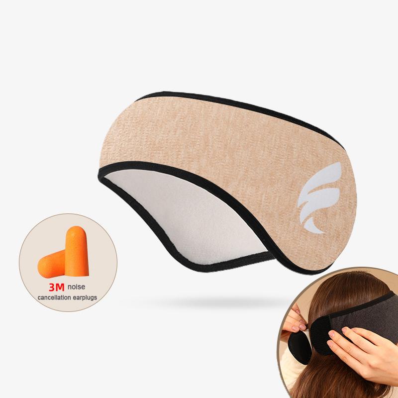Sleep Mask Blackout For Relaxing Plush Blindfold Cotton Sleeping Blindfold For Men Women Anti-noise Earmuff