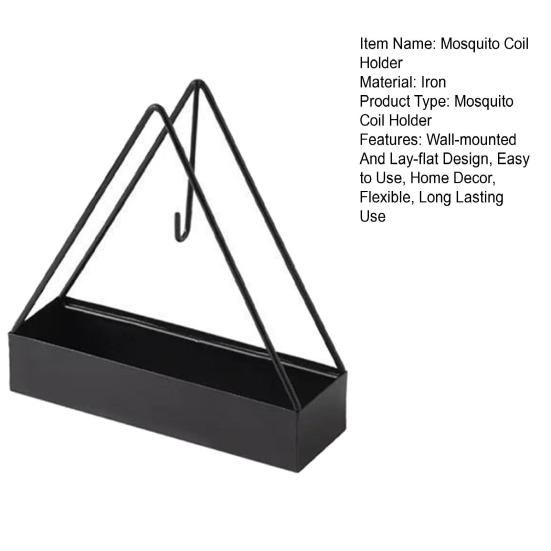 Iron Mosquito Coil Holder Wall-mounted Function Use Safe Easy To Lay-flat Mosquito Coil Stand