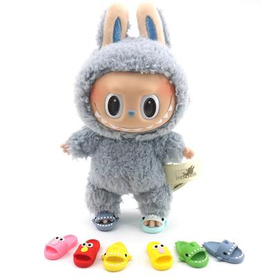 17cm Labubu Cute Shark Slippers for Blythe Doll, 1/8BJD, 17cm Vinyl Dolls Korea Kpop Exo DIY Girls Gift Labubu Doll Accessories