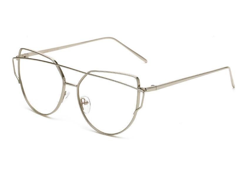 Blue Light Glasses Female Spectacle Cat's Blocking Clear Lens Nearsighted Luxury Spectacle Stylish Myopia -6.0 Feline Ladies 0 Eye Alloy Premium