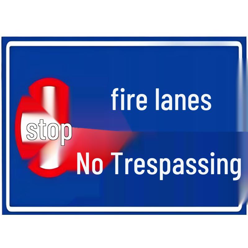 Reflective Aluminum Fire Lane Sign