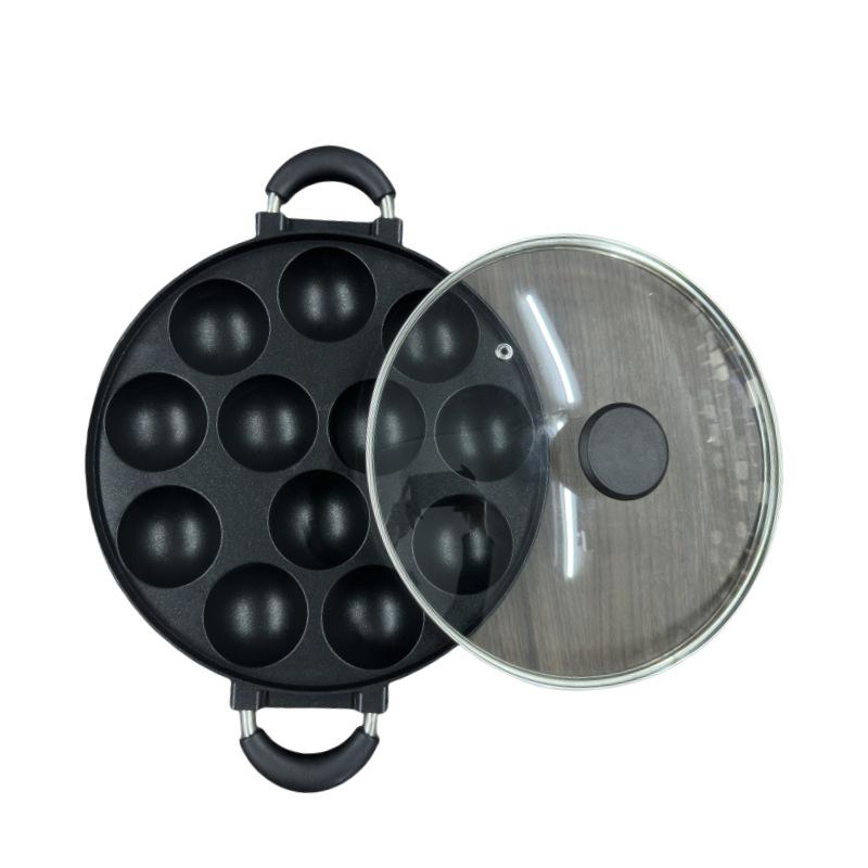 Antihaft-Eierwaffel- & Takoyaki-12-Loch-Pfanne