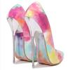 Women Big Size Hand Painted Graffiti Pointed Toe Stiletto Pumps Art Pattern Fashion Nightclub Party High Heels WZ-A16-35