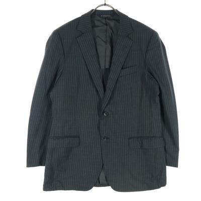 Productos de belleza Chaqueta entallada de manga larga con patrón de rayas para hombre Usada