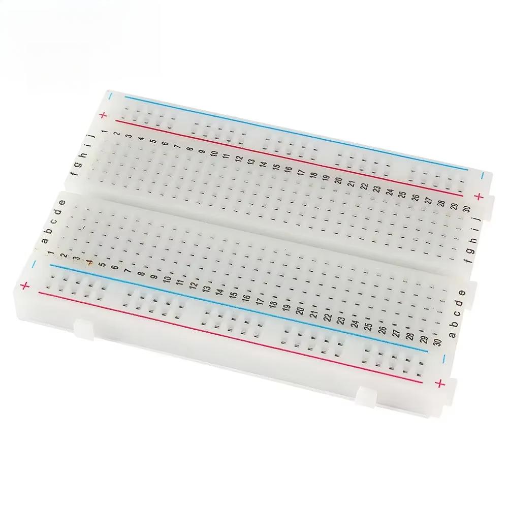 

1PCS PCB Breadboard 400 Tie Points Solderless Prototype PCB Universal Test Protoboard Bread Board White Transparent for Arduino прозорий