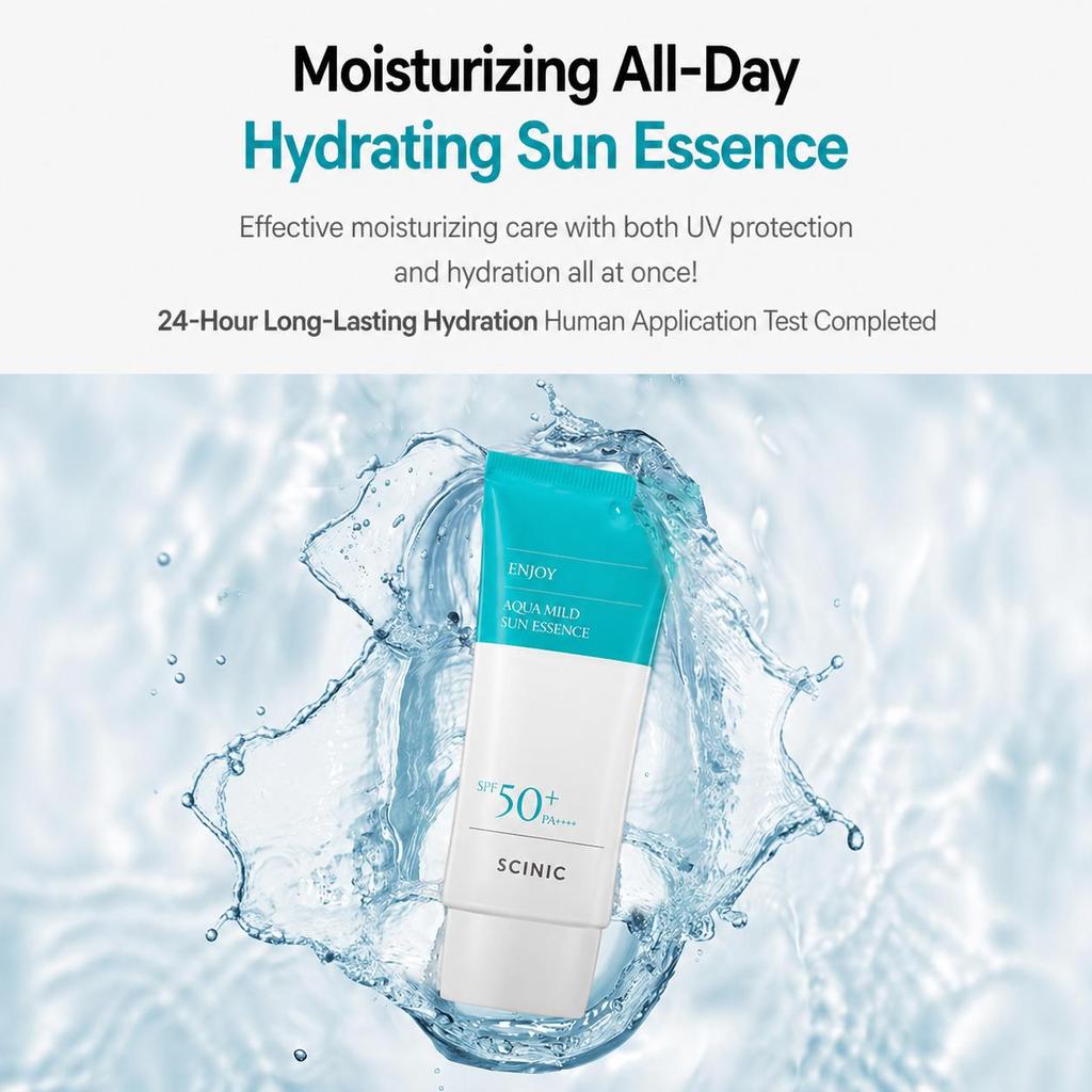 Scinic Goditi Aqua Mild Sun Essence 60g (3 Opzioni)