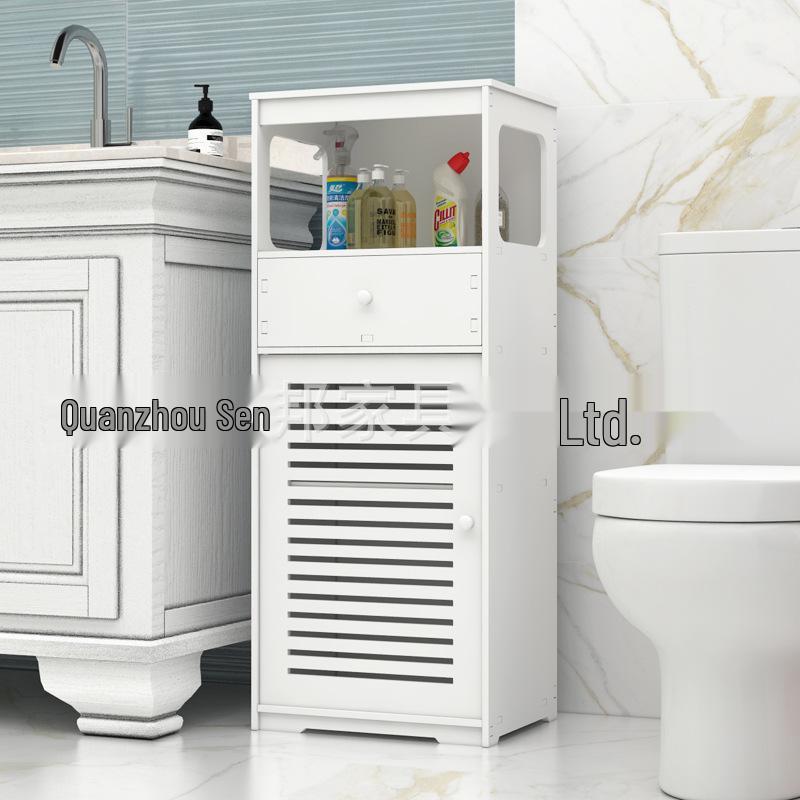 Multi-layer Narrow Storage Cabinet for Bathroom, Washbasin, Toilet, Balcony, and Laundry