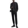 Emporio Armani FW24 Solid Color Letter Logo Embroidered Loose Fit Crew Neck Long Sleeve Sweatshirt Men sweatshirt Black 6D1MC1-1JRRZ-0999